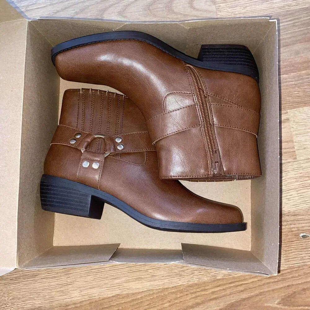 Sun + Stone Women's Brown Westinn Booties Shoes Size 7M NWOB - Picture 3 of 8